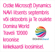 Ostke Microsoft Dynamics NAVi litsents septembris või oktoobris ja Te osalete Domina World Traveli 12000 kroonise kinkekaardi loosimisel!!!
